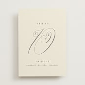 "Wonderful Tonight" - Table Numbers in Oreo Creme by Design Lotus - Front