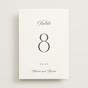 "Classic Chic" - Table Numbers in Pearl by Shirley Lin Schneider - Front