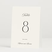 "Classic Chic" - Table Numbers in Pearl by Shirley Lin Schneider - Folded