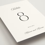 "Classic Chic" - Table Numbers in Pearl by Shirley Lin Schneider - Detail