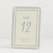 "Florence" - Table Numbers in Sky by Kelly Watkins - Folded