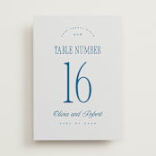 "Riviera" - Table Numbers in Ocean by Kelly Schmidt - Front