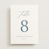 "graceful" - Table Numbers in Dusty Blue by Jennifer Postorino - Front