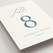 "graceful" - Table Numbers in Dusty Blue by Jennifer Postorino - Detail