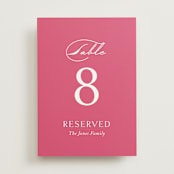 "Everlasting" - Table Numbers in Carnation by Jennifer Postorino - Front