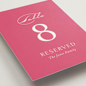 "Everlasting" - Table Numbers in Carnation by Jennifer Postorino - Detail