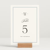 "Dotted Classic" - Table Numbers in Hydrangea by Carolyn MacLaren - Displayed (stand not included)