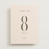"Fero" - Table Numbers in Blush by Pati Cascino - Front