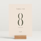 "Fero" - Table Numbers in Blush by Pati Cascino - Displayed (stand not included)