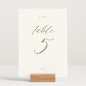 "Vintage Whimsy" - Table Numbers in Peony by Corinne Malesic - Displayed (stand not included)