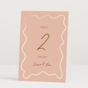"Handwritten Letter" - Table Numbers in Butterscotch by Helena Vitto - Folded