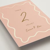 "Handwritten Letter" - Table Numbers in Butterscotch by Helena Vitto - Detail