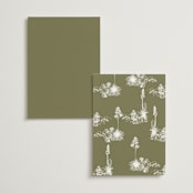 "Rancho" - Table Numbers in Verde by Megan Davis - Back of Card Options