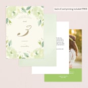"Southern Garden" - Table Numbers in Moss by Lori Wemple - Back of Card Options