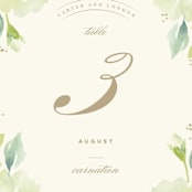 "Southern Garden" - Table Numbers in Moss by Lori Wemple - Detail