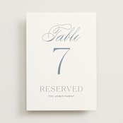 "Leighton" - Table Numbers in Lakeshore Blue by Jennifer Postorino - Front