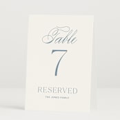 "Leighton" - Table Numbers in Lakeshore Blue by Jennifer Postorino - Folded