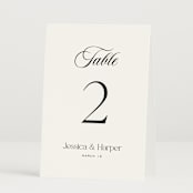 "Modern Romance" - Table Numbers in Obsidian by Jennifer Postorino - Folded