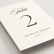 "Modern Romance" - Table Numbers in Obsidian by Jennifer Postorino - Detail