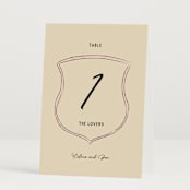 "Modern Fairy Tale" - Table Numbers in Linen by Helena Vitto - Folded