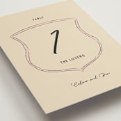 "Modern Fairy Tale" - Table Numbers in Linen by Helena Vitto - Detail