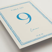 "Mediterraneo" - Table Numbers in Ocean by Pati Cascino - Detail