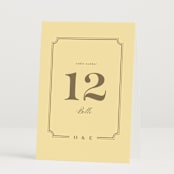 "Enchanted Rose from Disney's Beauty & The Beast" - Table Numbers in Mimosa by Leah Bisch - Folded