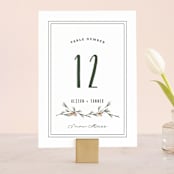 "Rustic Wedding" - Table Numbers in Pine by Susan Brown - Front