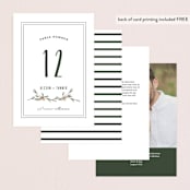 "Rustic Wedding" - Table Numbers in Pine by Susan Brown - Back of Card Options