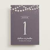 "Garden Lights" - Table Numbers in Plum by Hooray Creative - Front