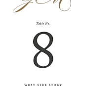 "Flourish" - Table Numbers in Antique by Jennifer Postorino - Detail