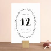 "Charleston" - Table Numbers in Tuxedo by Susan Brown - Front