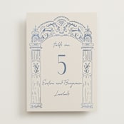 "Pavilion" - Table Numbers in Navy by Petra Kern - Front
