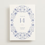 "Daisy Toile" - Table Numbers in Willow by Susan Zinader - Front