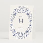 "Daisy Toile" - Table Numbers in Willow by Susan Zinader - Folded