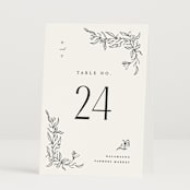 "Floral Cascade" - Table Numbers in Alpine by Pixel and Hank - Folded