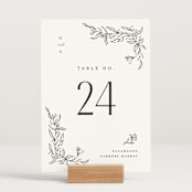 "Floral Cascade" - Table Numbers in Alpine by Pixel and Hank - Displayed (stand not included)