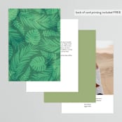 "Tropical Foliage" - Table Numbers in Fern by Hooray Creative - Back of Card Options