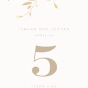 "Garden" - Table Numbers in Peach by Lori Wemple - Detail
