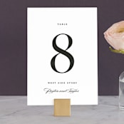 "Classic" - Table Numbers in Tuxedo by Lauren Chism - Front