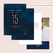 "tiny dots" - Table Numbers in Sapphire by Erin Deegan - Back of Card Options