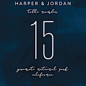 "tiny dots" - Table Numbers in Sapphire by Erin Deegan - Detail