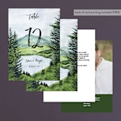 "Into the Woods" - Table Numbers in Forest by Elly - Back of Card Options