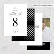 "Adorned Ampersand" - Table Numbers in Cotton by Jennifer Postorino - Back of Card Options