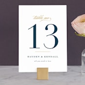 "Sullavan" - Table Numbers in Teal by Carly Reed Walker - Front