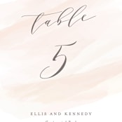 "Sophisticated script" - Table Numbers in Blush by Hooray Creative - Detail