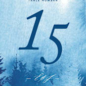"misty forest" - Table Numbers in Navy by Ariel Rutland - Detail