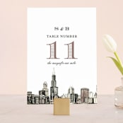 "Windy City" - Table Numbers in Antique by Turner de Feria - Front