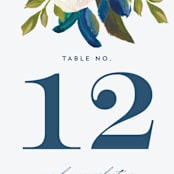 "Our Something Blue" - Table Numbers in Ocean by AK Graphics - Detail