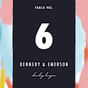 "Happy Day" - Table Numbers in Carnival by Angela Marzuki - Detail